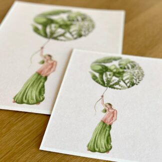 Botanická ilustrace Dívka s balónem botanicka ilustracia dievca s balonom 3 wearewind plantizia Plantizia.cz