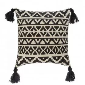Vzorovaný polštář v boho stylu s třásněmi Cora