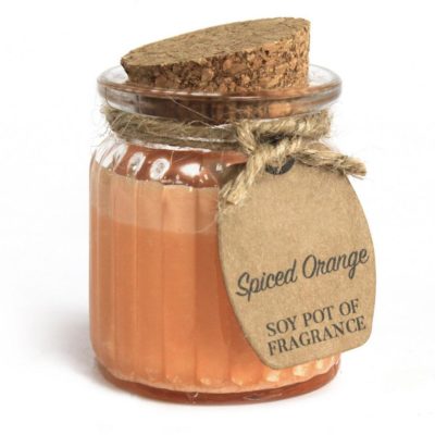 sójová svíčka přírodní kořeněný pomeranč švečka ze sójového vosku