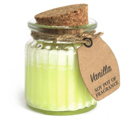 přírodní sójová svícká vanilka vanilková ve skle