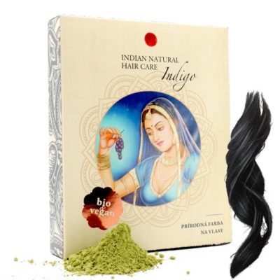 indian natural indigo cerná barva na vlasy