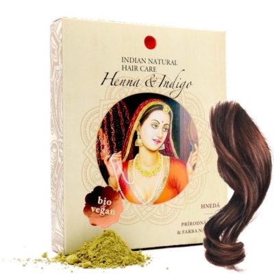 indian natural hnědá barva na vlasy henna indigo přírodní barva