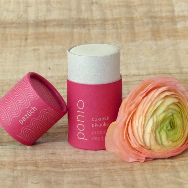 ponio pažích přírodní deodorant cukrová pivoňka účinný proti pocení s květinovou vonou