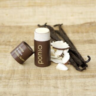 Ponio – Balzám na rty Vanilka & kokos 9 ml ponio balzám na rty vanilka kokos přírodní vonavý vanilkový