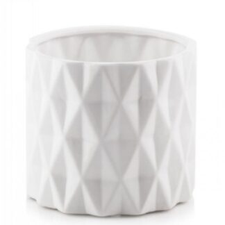 Pokojové rostliny, řasokoule a příslušenství bílý květináč keramický crepník na pokojové rostliny