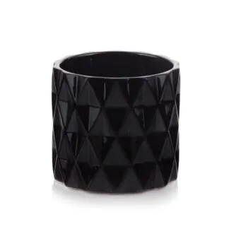 Pokojové rostliny, řasokoule a příslušenství keramicky kvetinac na pokojovky cerny bily leskly