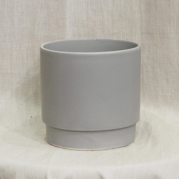 sedy šedý jednoduchý keramický crepnik simple květináč
