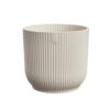Plastový květináč Premium Stripes bílý Plastovy kvetinac Premium Stripes bily elho vibes fold