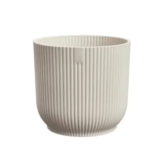 Plastovy kvetinac Premium Stripes bily elho vibes fold