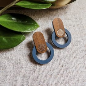 Handmade náušnice Kruhy blue