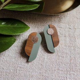 Handmade náušnice Urban sage