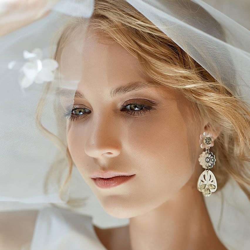 Handmade náušnice Boho flower bride Handmade náušnice Boho flower bride - Obrázek 2