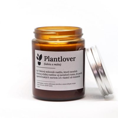 přírodní sójová svíčka plantlover sálví a mata aromaterapeutická