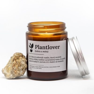 přírodní sójová svíčka plantlover sálví a mata aromaterapeutická