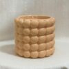 Keramický květináč Bubble peach 10 cm oranzovy keramicky kvetinac crepnik leskly