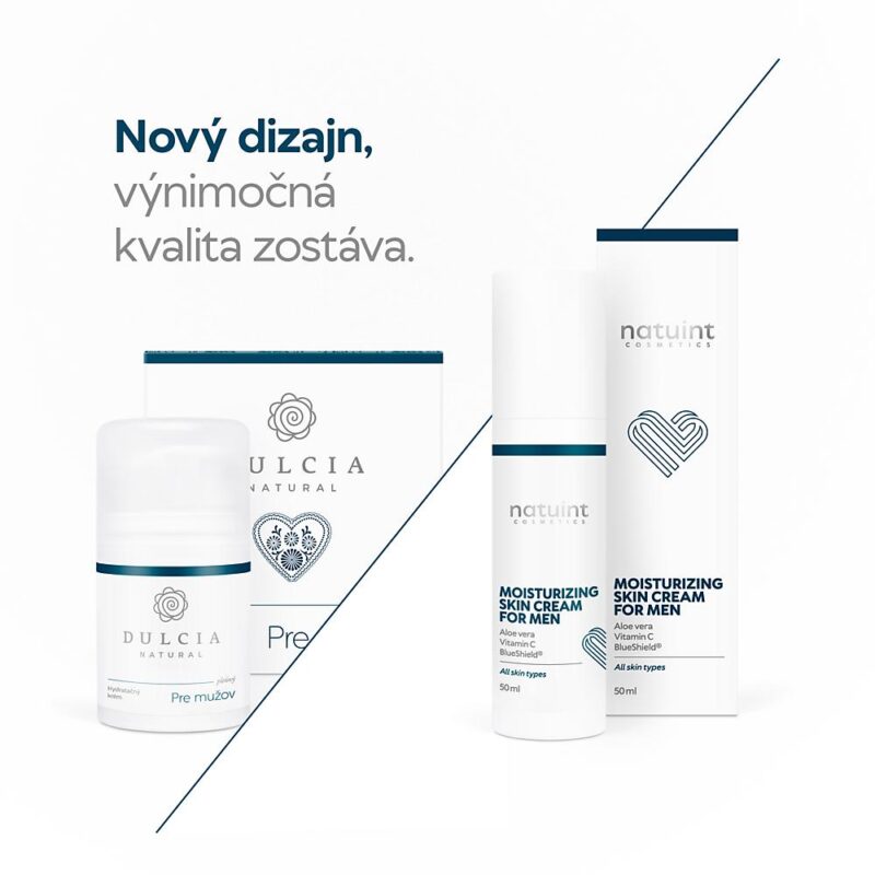 natuint Moisturizing skin cream for men hydratacny krem pre muzov dulcia