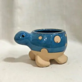 Květináč zvířátko želva modrá 6 cm