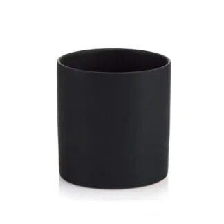 Keramický květináč Cylindr matný černý