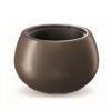 Dřevoplastový květináč s vkladem Globo tmavěhnědý tmavěhnědý kvetinac plastovy drevoplastovy