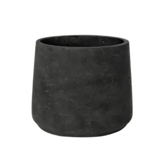 Pokojové rostliny, řasokoule a příslušenství kvetinac patt black washed cerny antracitovy betonovy keramicky