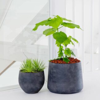 Květináč Orb black washed kvetinac orb patt black washed cerny antracitovy betonovy keramicky