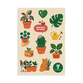 nalepky pokojove rostliny pokojovky rostliny