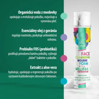 InaEssentials – Přírodní čistící pěna na pleť 90 ml InaEssentials Přírodní čistící pěna na pleť medovka