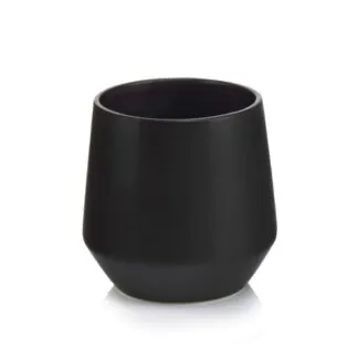keramicky kvetinac cerny matny na pokojovky