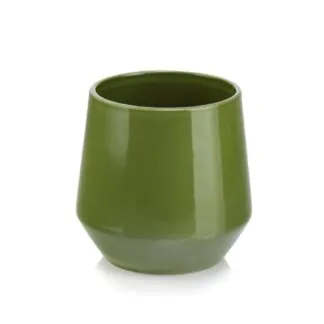 keramicky kvetinac zeleny leskly na pokojovky