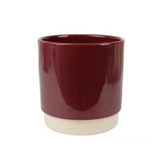 bordó keramicky kvetinac duo eno