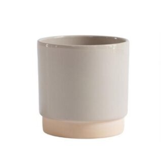 keramicky kvetinac sedy