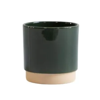 keramicky kvetinac zeleny eno tmave zeleny