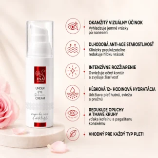 InaEssentials – Oční krém proti stárnutí Rose Eye Lift 15 ml inaessentials oční krém proti stárnutí růže eye lift