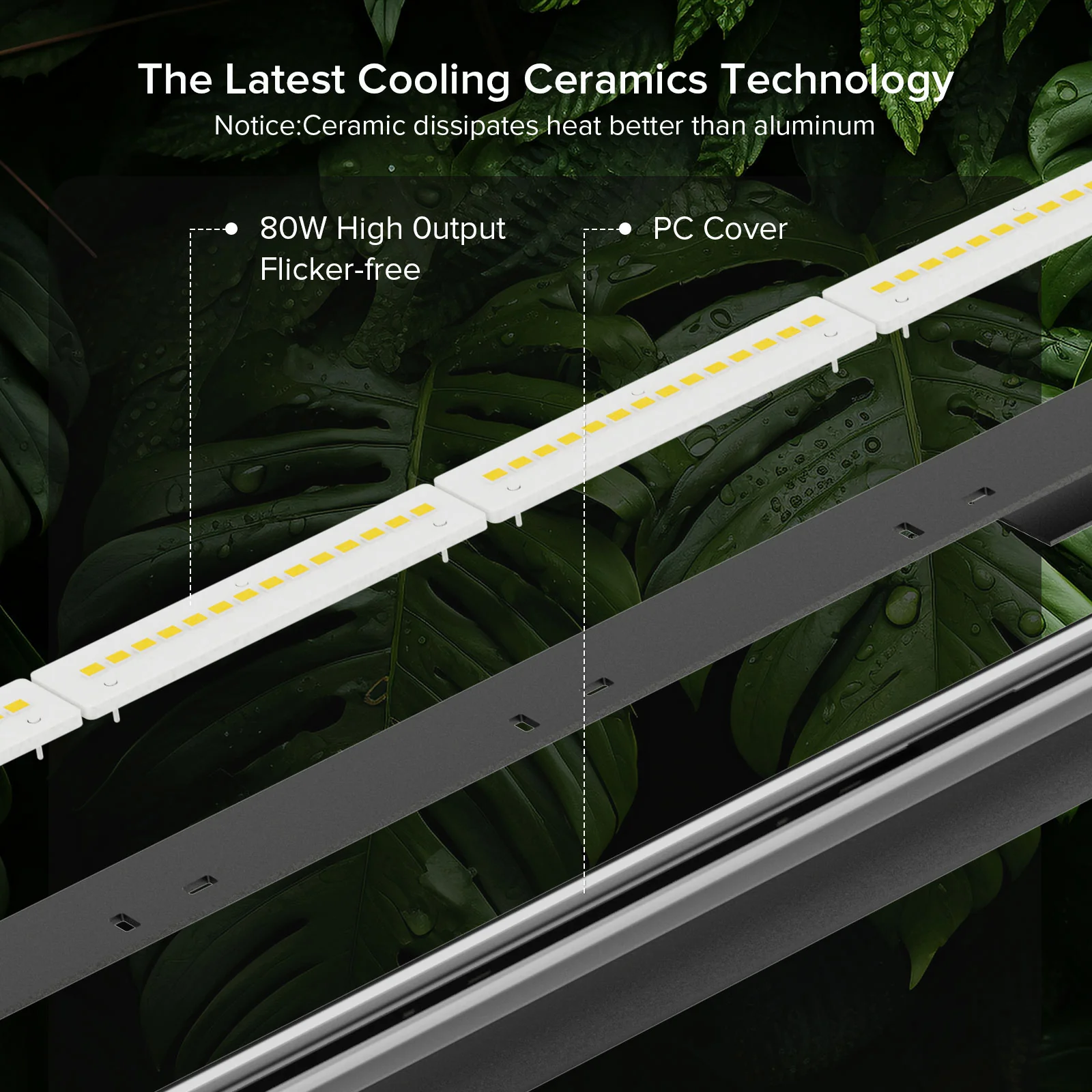 Růstové svítidlo SANSI LED GROW LIGHT 80W rustove svitidlo sansi led grow light 80w svetlo pro rostliny pokojovky