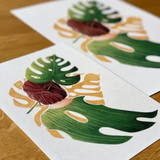 Botanická ilustrace Monstera love wearewind