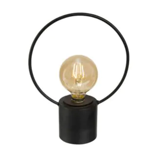 Dekorativní černá lampa kruh