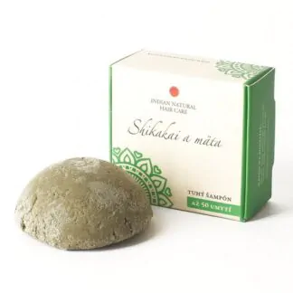 Indian Natural – Tuhý šampon Shikakai a máta 60 g