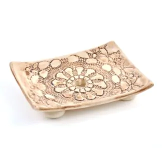 musk keramická mýdlenka s cipkou ručně vyrobena na slovensku