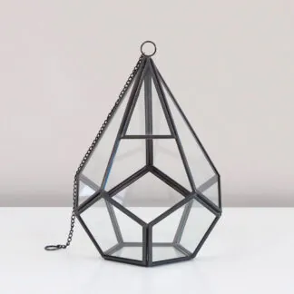 skleněné vitrazové terarium florarium pyramida plantizia