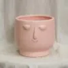 Květináč tvářička Rosa keramický crepník tvarická květináč hlava usmátý