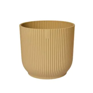Plastovy kvetinac Premium Stripes zluty elho vibes fold