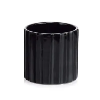 Pokojové rostliny, řasokoule a příslušenství cerny keramicky kvetinac